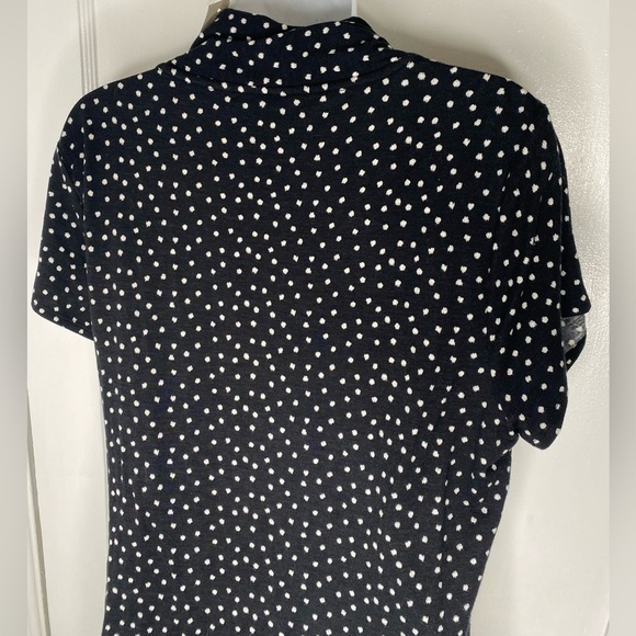 ANN TAYLOR Black and White Polka Dot Blouse - Picture 5 of 6